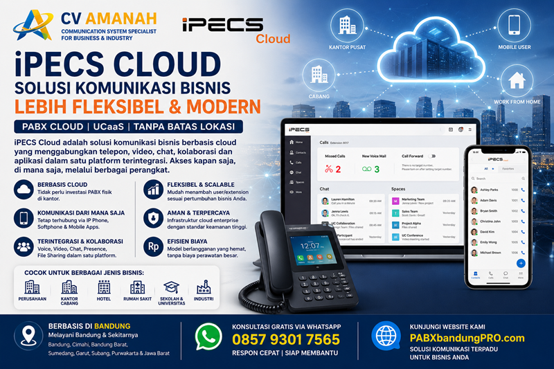 pabx cloud ipecs bandung ericssonlg