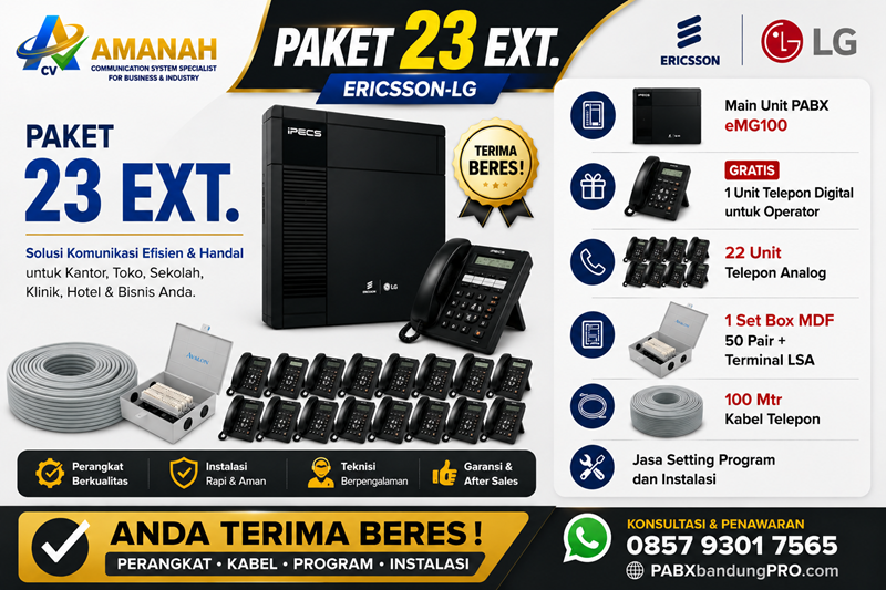 paket pabx bandung ericsson lg harga murah anda terima beres
