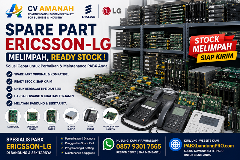 readystock suku cadang spare part pabx bandung teknisi ahli servis pabx di bandung